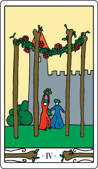 4 der Stäbe