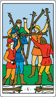 5 der Stäbe